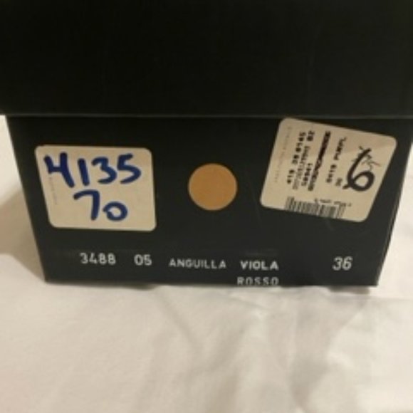 Dolce & Gabbana Purple Leather Heart Flip Flops Size 6 Sandals - Picture 6 of 9